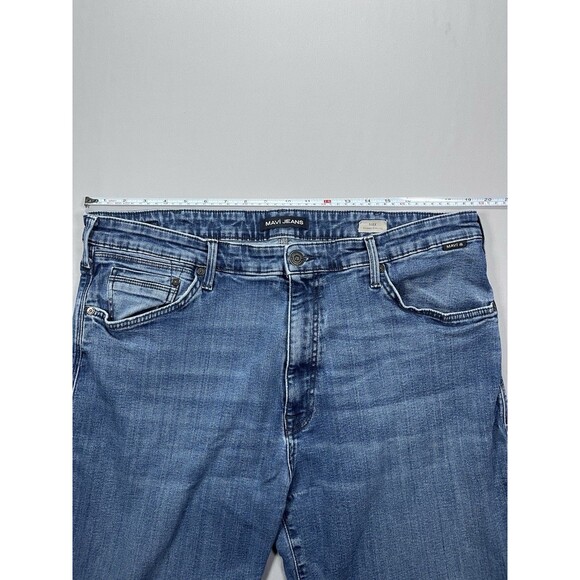 Mavi Max Relaxed Wide Leg Denim Jeans Men's W38 L31 Blue Mid Wash - Picture 9 of 11